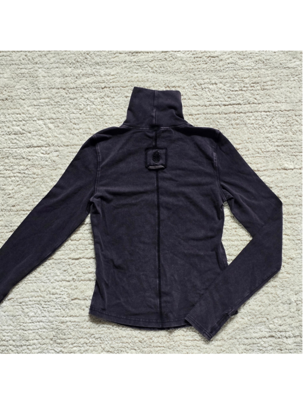 Women's Free People Long Sleeve Turtleneck Tee Black Size XS
